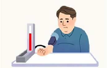 高血圧を気にする男性の画像